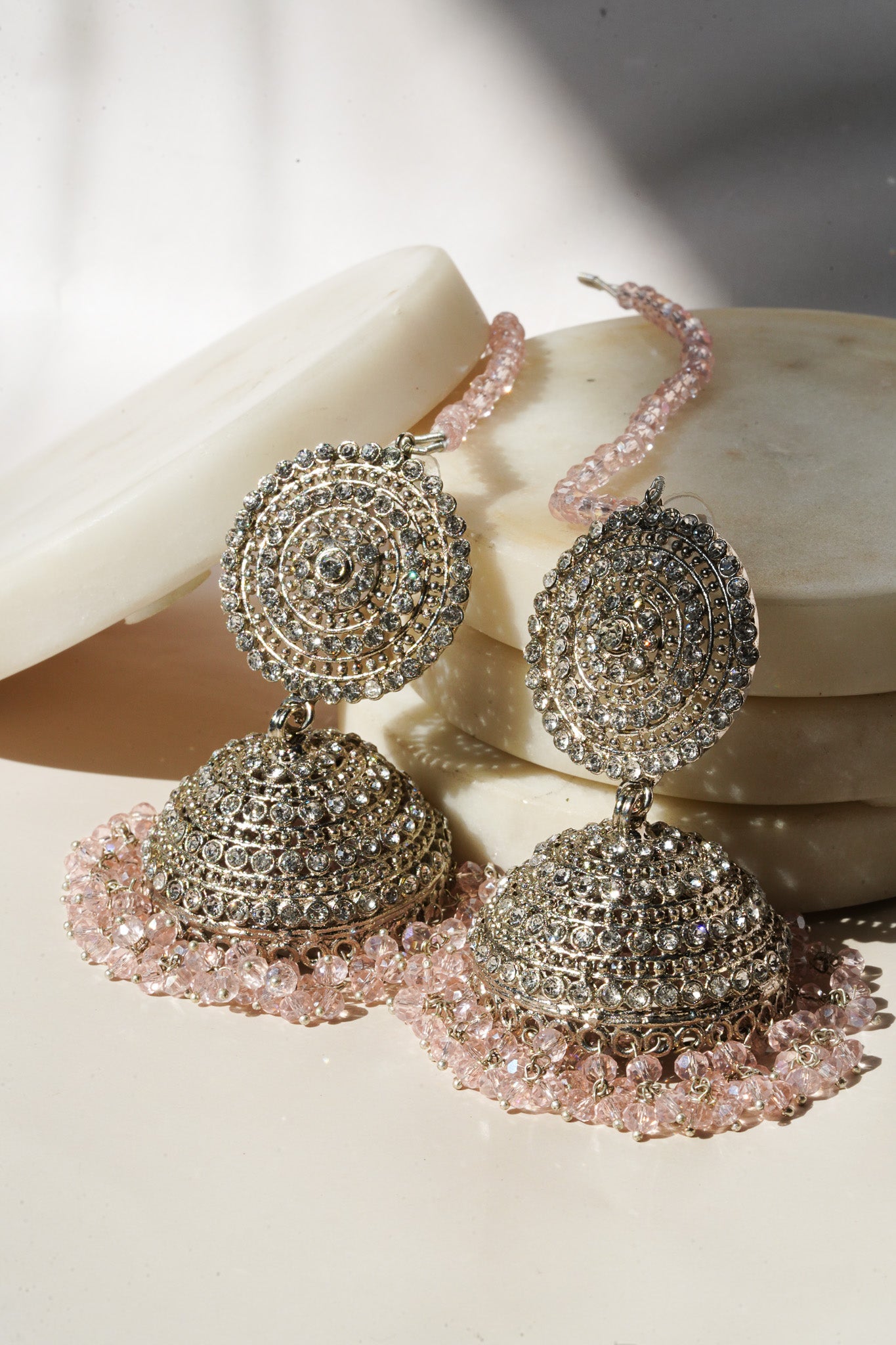 Tabiha - Jhumka Earrings & Maang Tikka Set Earrings & Tikka Set from Inaury