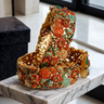 Fariha gold-plated openable bangles set with colorful gemstone accents and intricate design