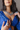 Close-up of Purvi Diamante Necklace Set - Bridal Indian Jewelry in blue with matching earrings and ring, styled for bridal elegance.
