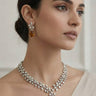 Mahnaz Diamante Lariat Necklace Set with intricate details