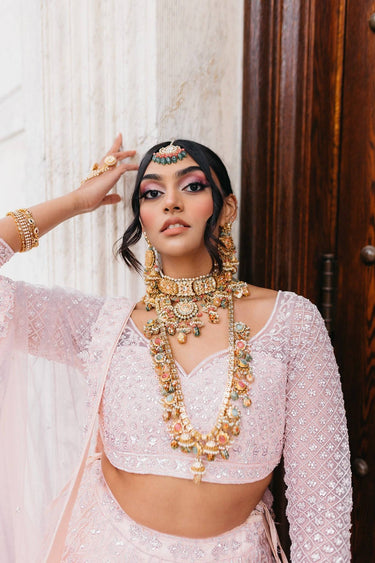 Arthi Bridal Set with Polki and Kundan Jewelry