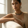 Roza Zircon Choker Set with Maang Tikka worn by model