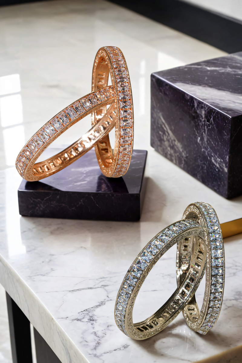 SAMIRA - set of 4 bangles (silver)
