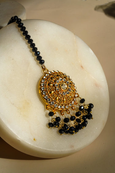 Handcrafted Jhumka Earrings & Maang Tikka Set – Tabiha