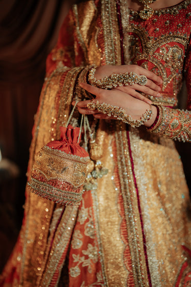 Afsoon bridal set featuring moissanite polki stones with choker, earrings, and jhoomer from Inaury.com