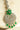 Silver-plated floral maang tikka with AD stones in silver and green from Inaury