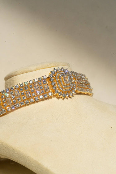 Close-up of Eashaa Diamante AD Choker Necklace