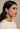 Inaury Saleena Kundan Meenakari Chandbali Drop Earrings in Gold Ivory worn by model — three-tier gold chandbali with enamel disc and filigree crescent, side profile view