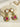 Monika Semi-Precious Gold Plated Mala Necklace Set - Multi-color stones with faux pearls and Moissanite Polki detailing, available with hot pink, light pink, or green center stones, and matching 2.6-inch statement earrings.