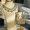 Nazia - Rhodium Plated AD Necklace Set Classic Necklace Set from Inaury