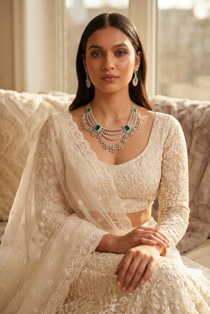 Neha - Diamanté Accent Classic Necklace Set