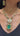 Monika Semi-Precious Gold Plated Mala Necklace Set - Multi-color stones with faux pearls and Moissanite Polki detailing, available with hot pink, light pink, or green center stones, and matching 2.6-inch statement earrings.