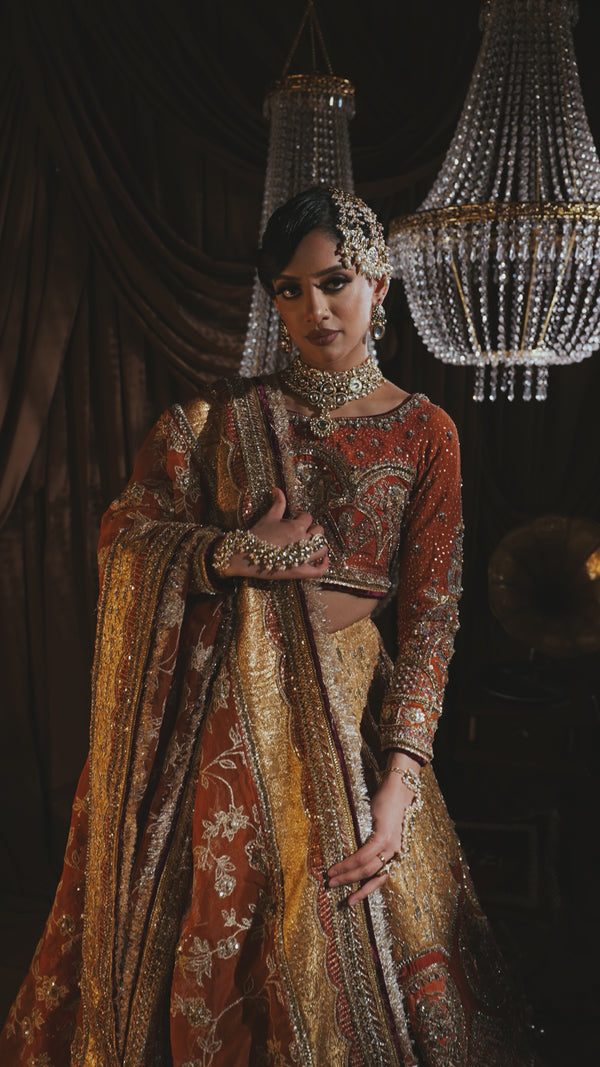 Afsoon bridal set featuring moissanite polki stones with choker, earrings, and jhoomer from Inaury.com
