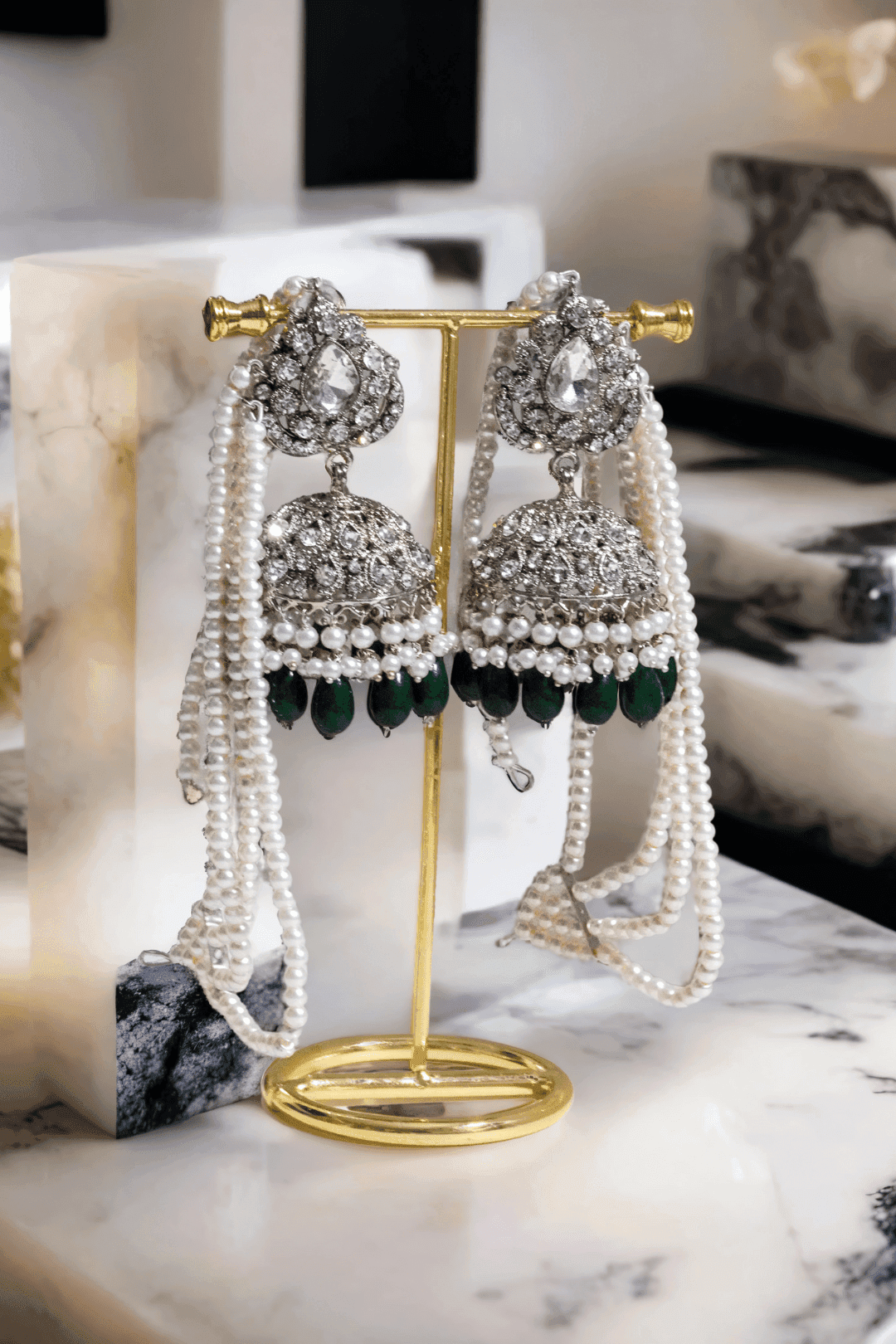 Mirror choker set with earrings discount