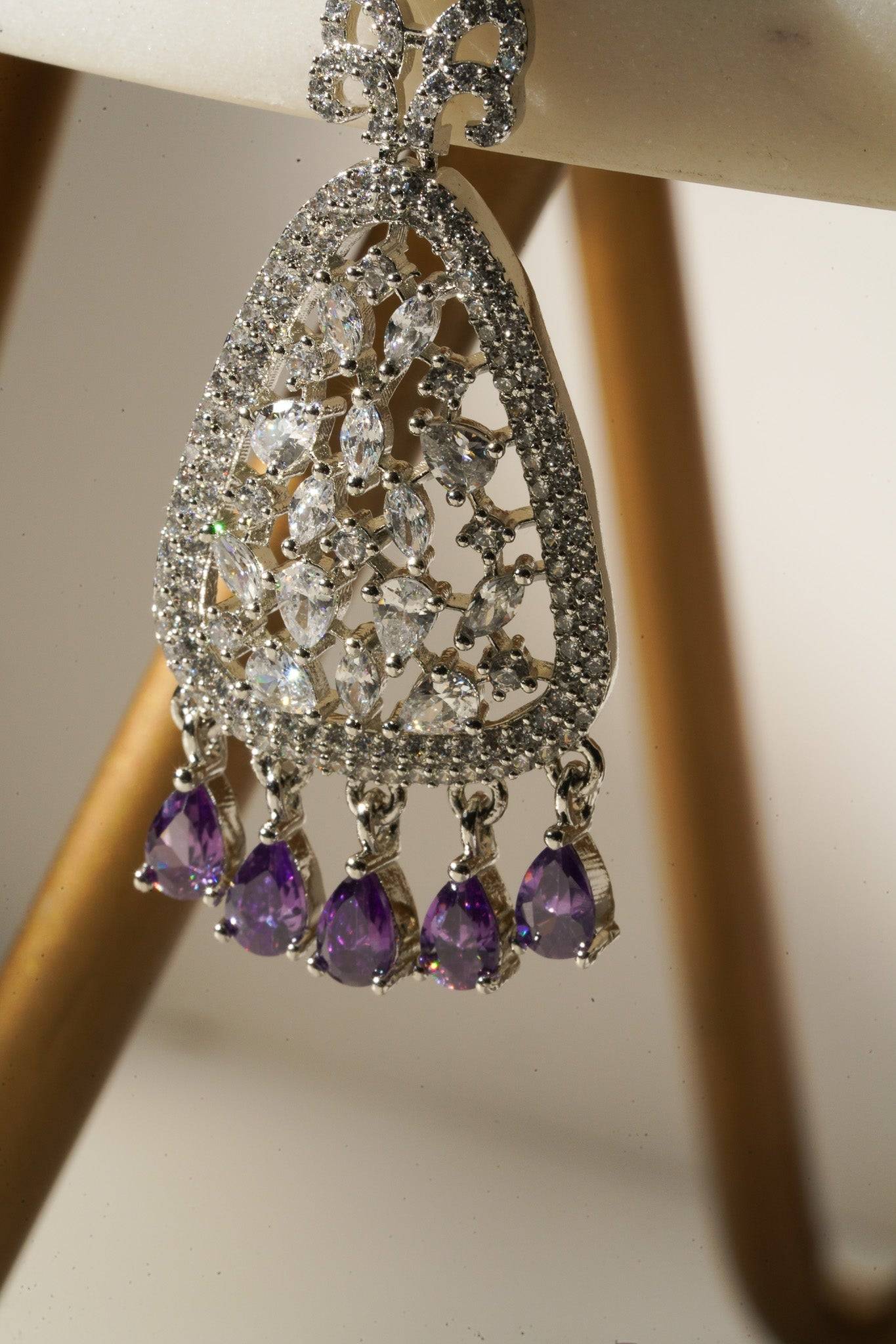 Aashi - AD Chandelier Earrings Chandelier from Inaury