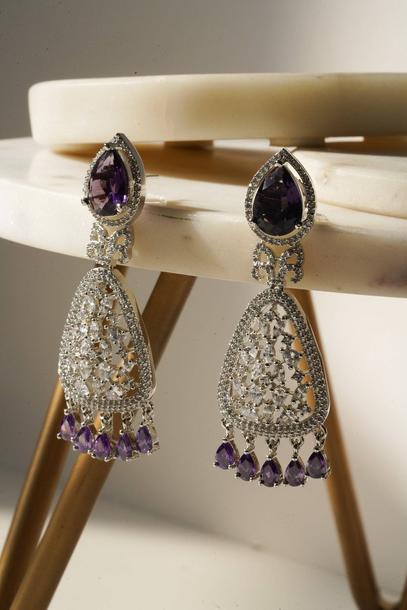 Aashi - AD Chandelier Earrings Chandelier from Inaury