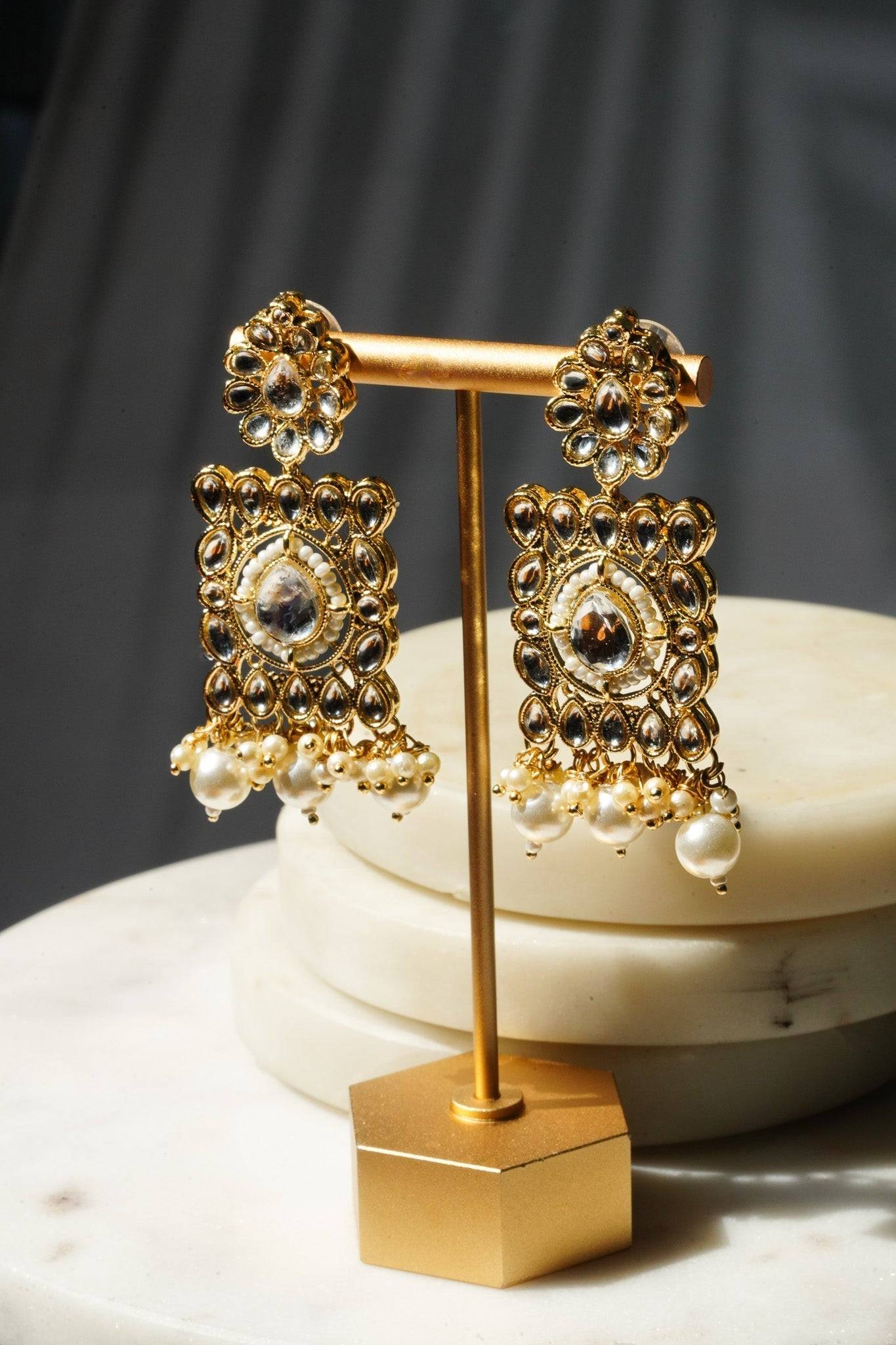Alisha - Kundan Choker Necklace Set With Matching Tikka and Earrings Choker Necklace Set from Inaury