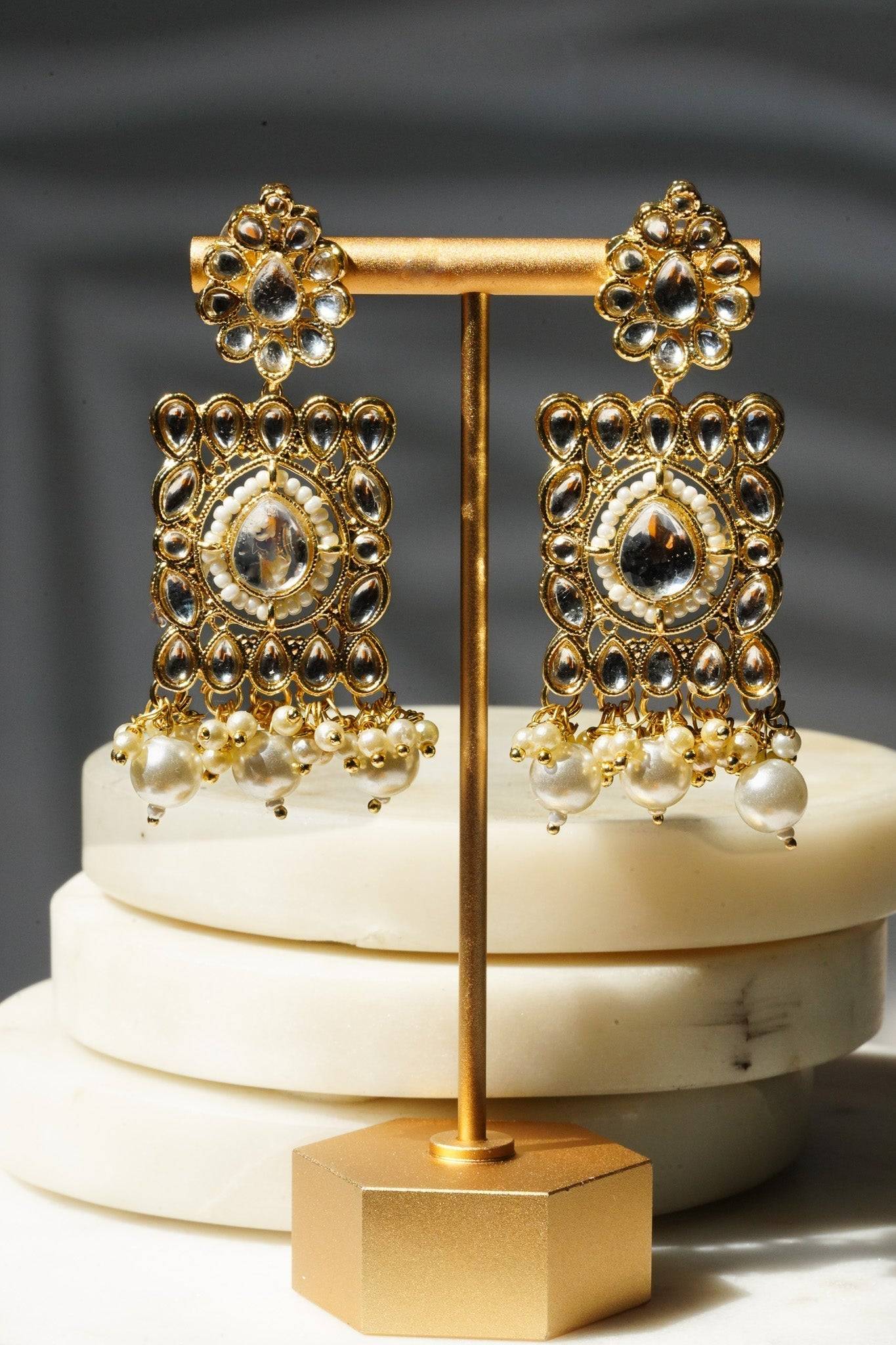 Alisha - Kundan Choker Necklace Set With Matching Tikka and Earrings Choker Necklace Set from Inaury