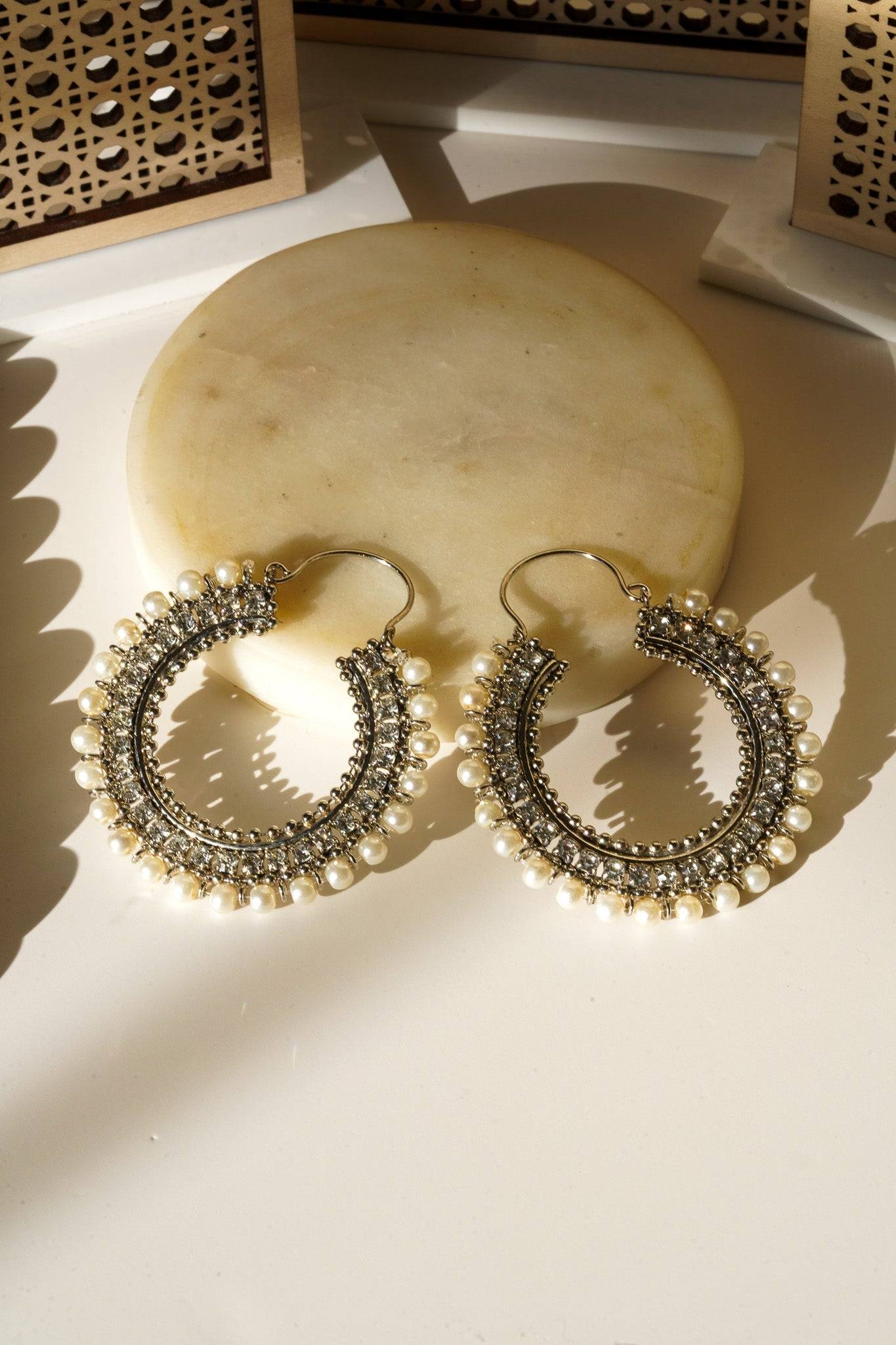 Aliza - Handcrafted Chandbali Hoops Chandbali from Inaury