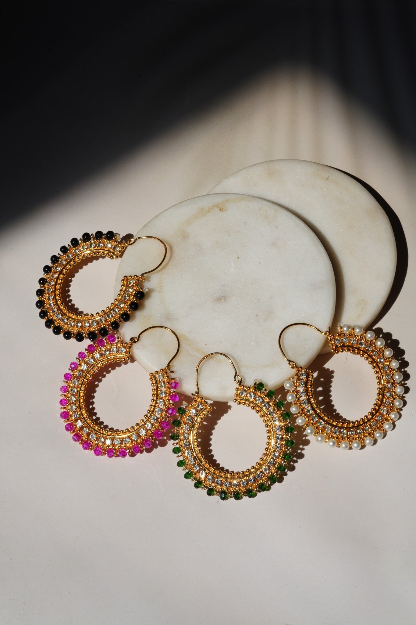 Aliza - Handcrafted Chandbali Hoops Chandbali from Inaury