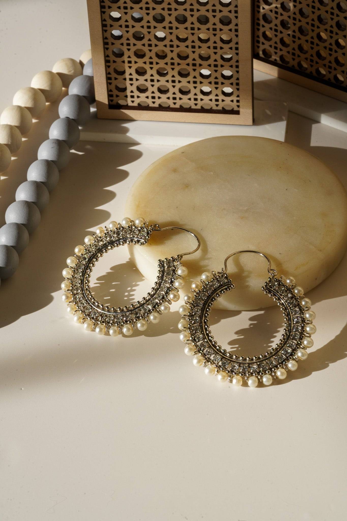 Aliza - Handcrafted Chandbali Hoops Chandbali from Inaury