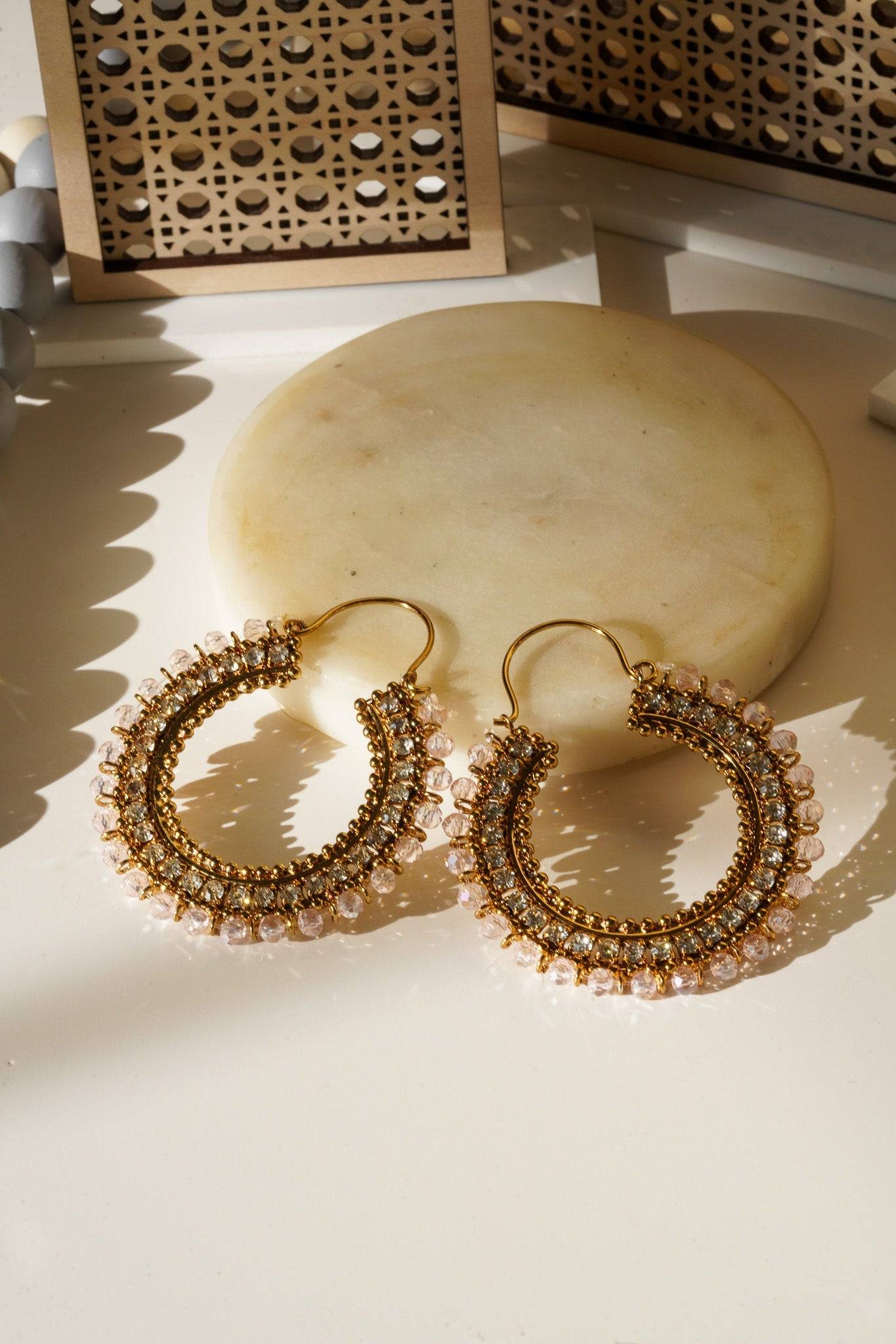 Aliza - Handcrafted Chandbali Hoops Chandbali from Inaury