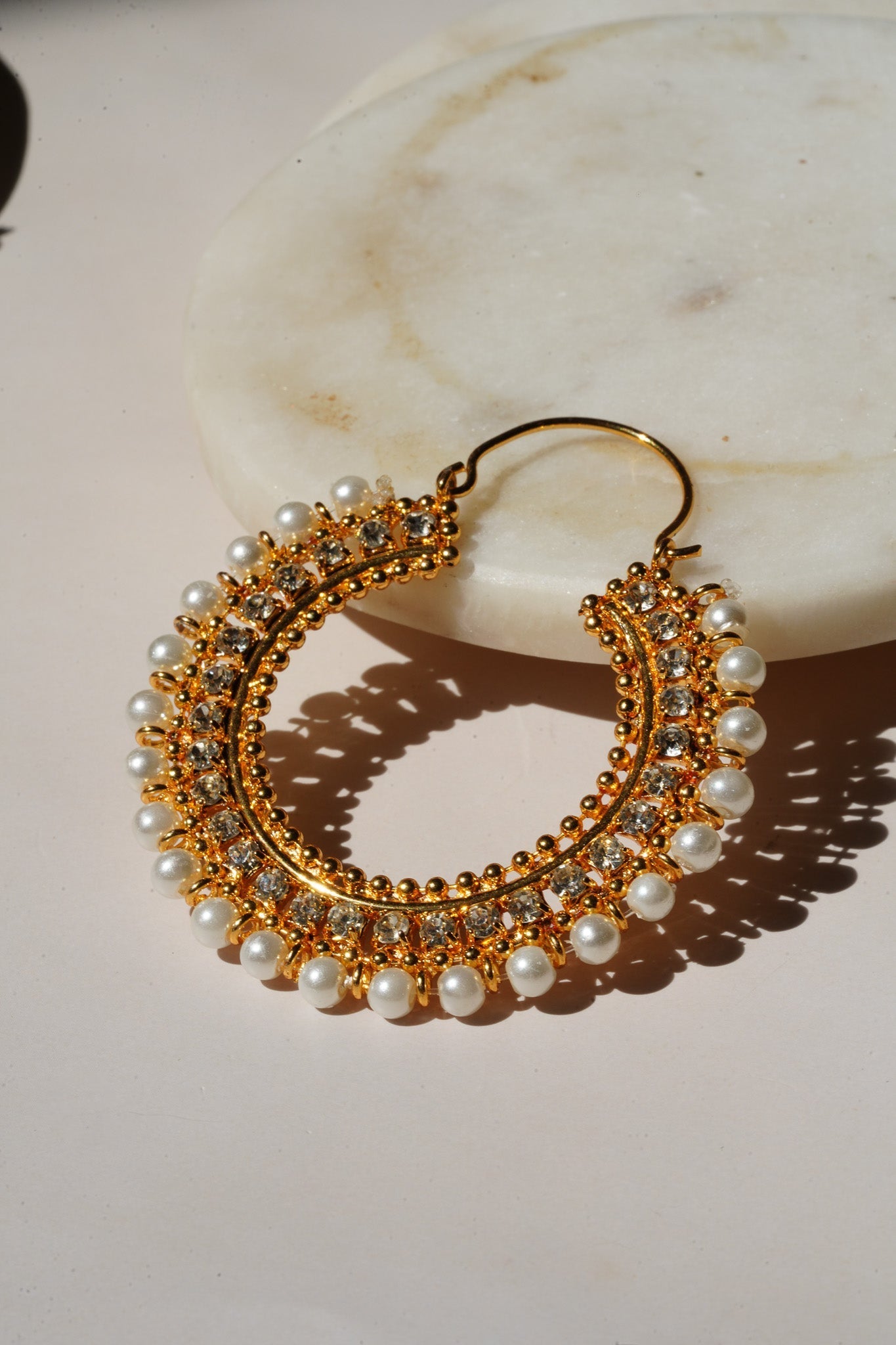 Aliza - Handcrafted Chandbali Hoops Chandbali from Inaury