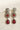 Aneesha Diamante Accent AD Necklace Set - Rhodium-finished with emerald green, maroon, or dusty pink accents, featuring a statement necklace and matching earrings.