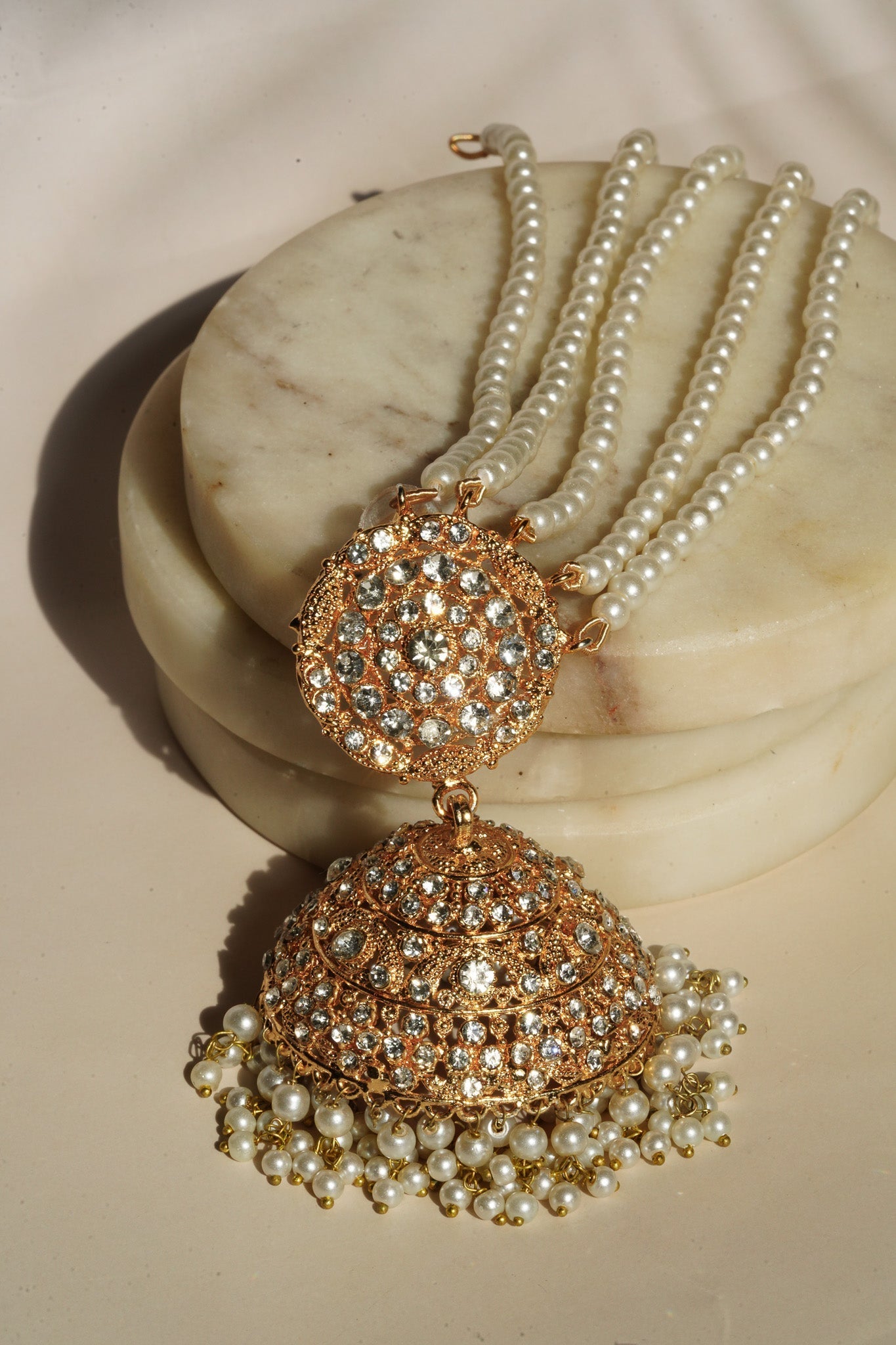 Ayesha - Necklace Set with Earrings and Maang Tikka Choker Necklace Set from Inaury