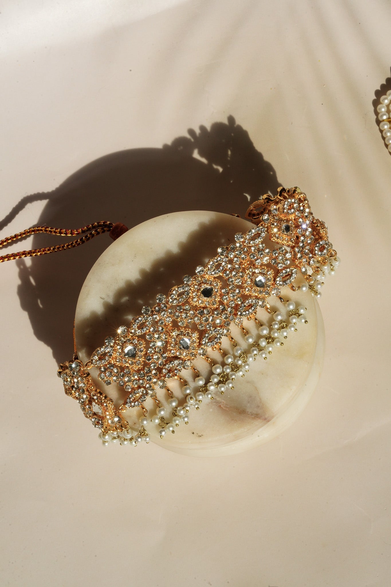 Ayesha - Necklace Set with Earrings and Maang Tikka Choker Necklace Set from Inaury