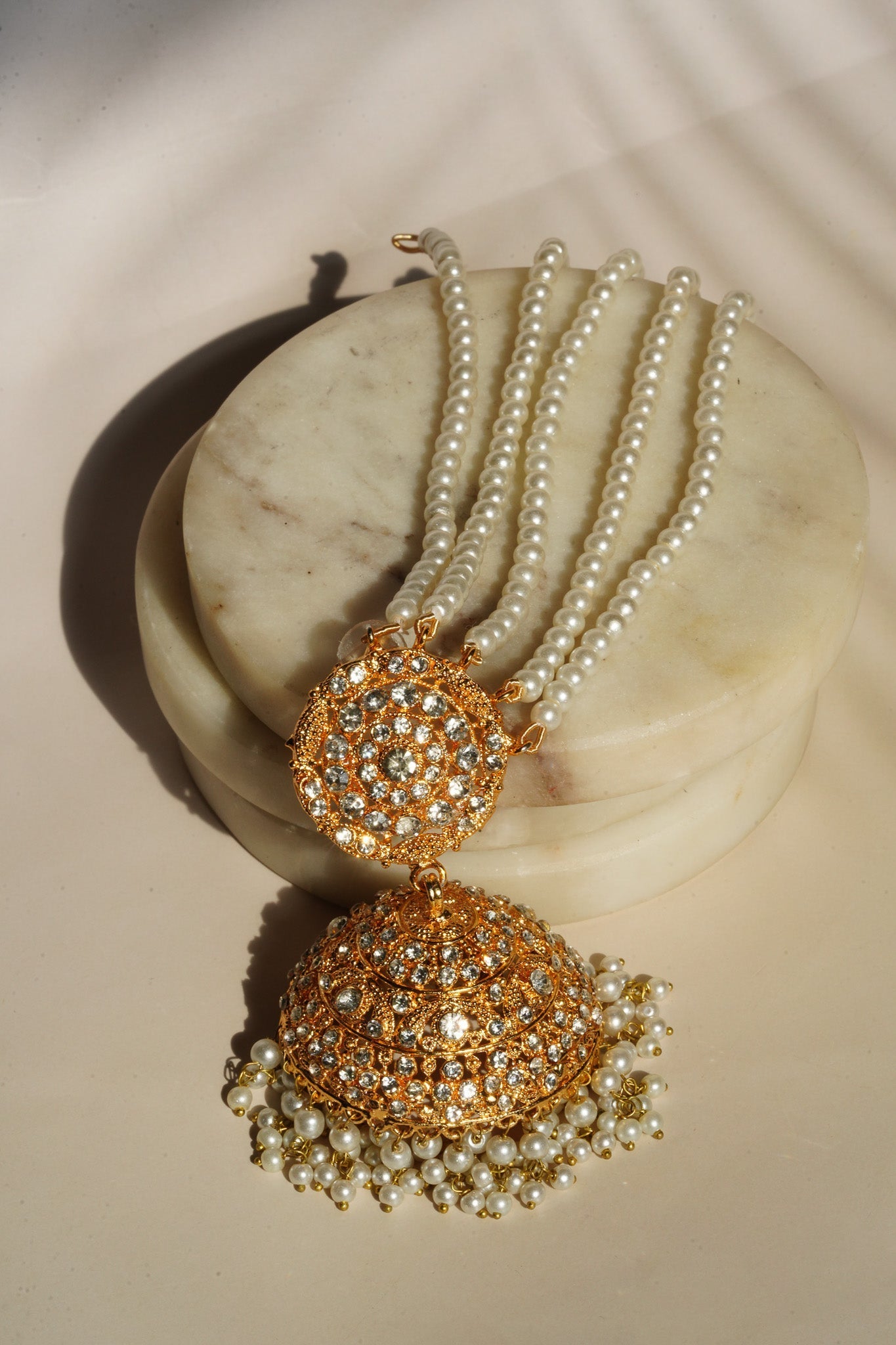 Ayesha - Necklace Set with Earrings and Maang Tikka Choker Necklace Set from Inaury