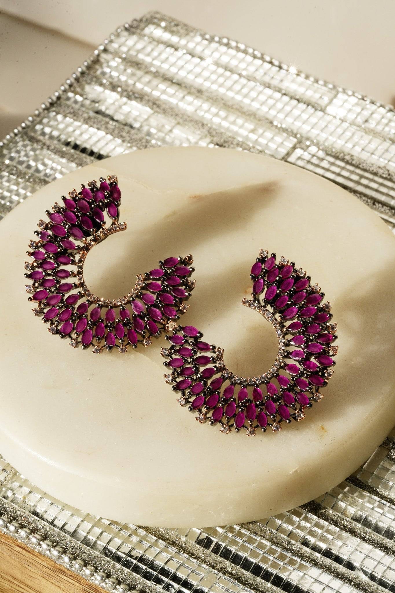 Haniya - Chandbali Billie Earrings Studs from Inaury