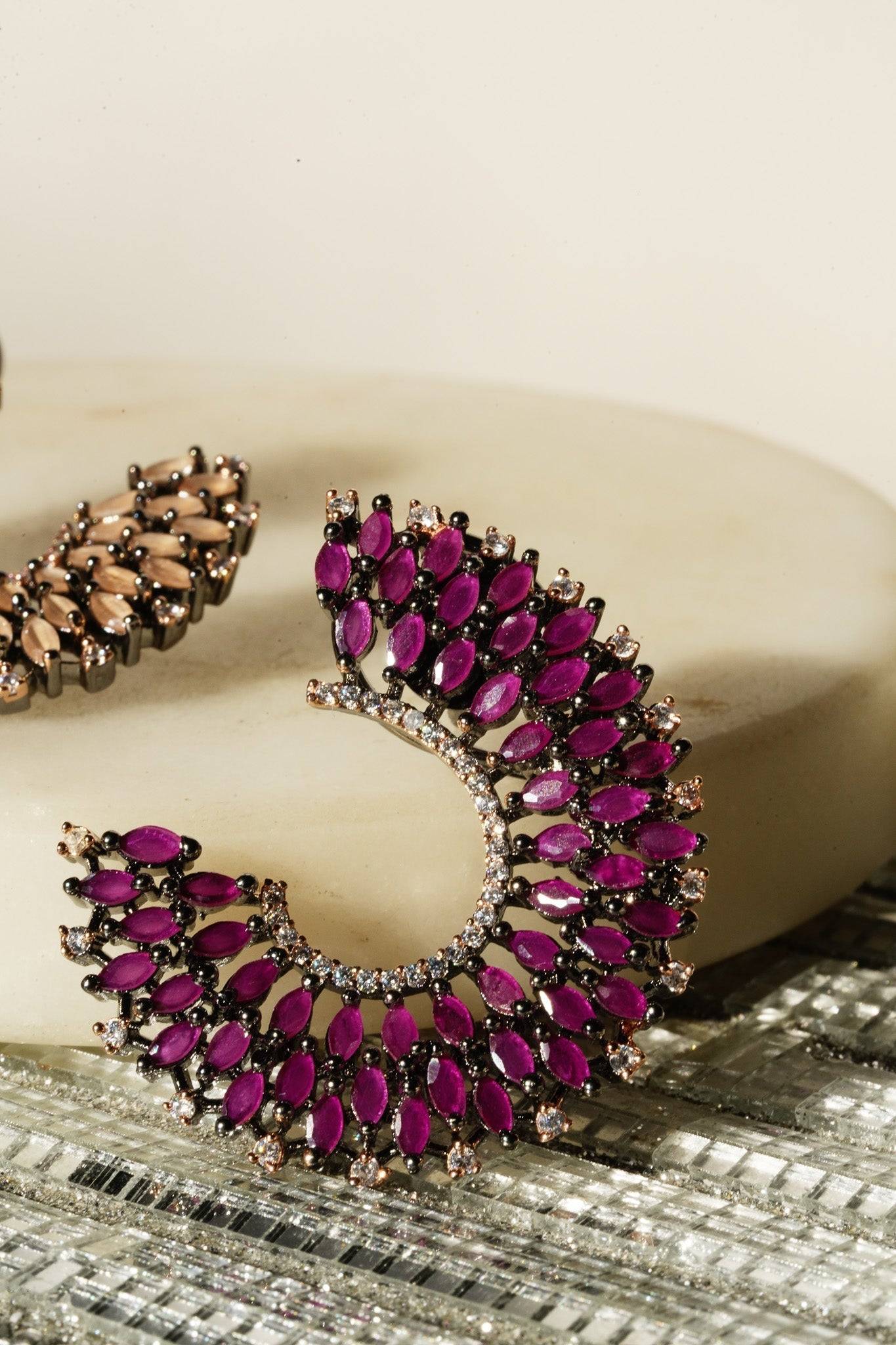 Haniya - Chandbali Billie Earrings Studs from Inaury