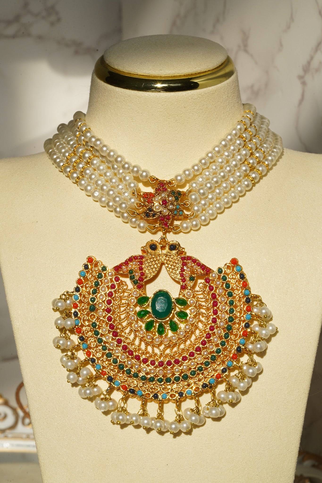 Imaari - Statement Choker Necklace & Tikka Set Choker Necklace Set from Inaury