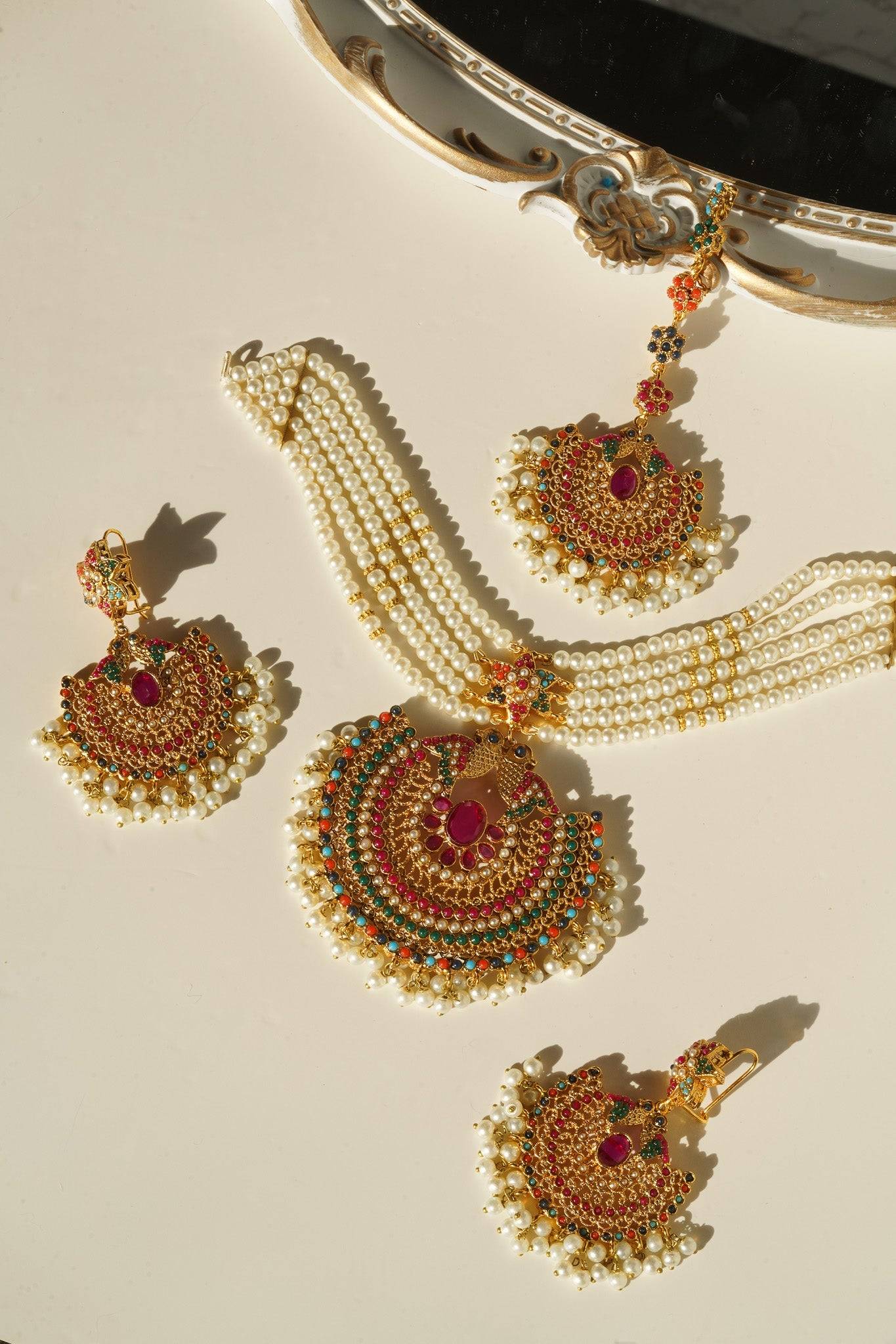 Imaari - Statement Choker Necklace & Tikka Set Choker Necklace Set from Inaury