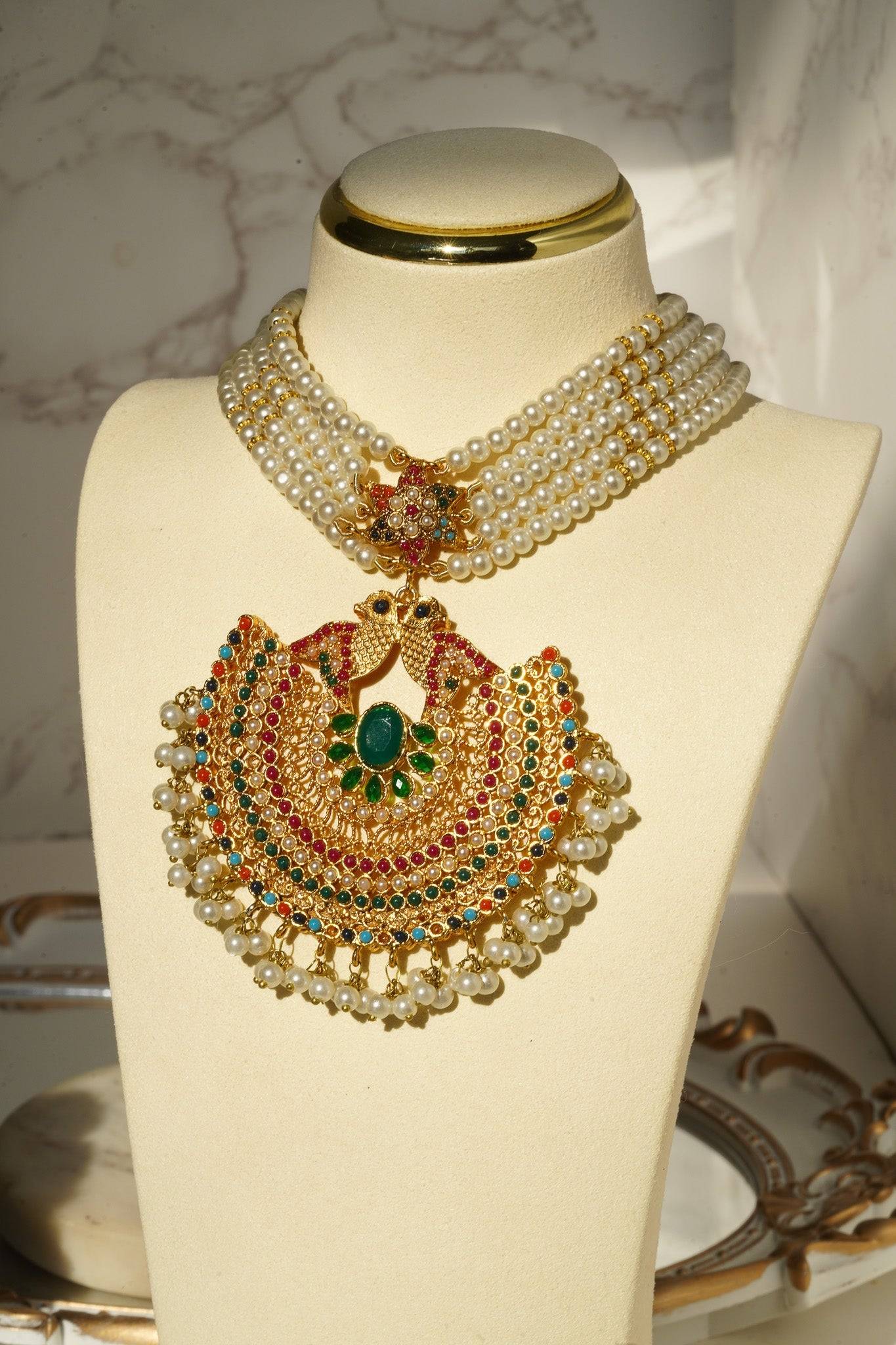 Imaari - Statement Choker Necklace & Tikka Set Choker Necklace Set from Inaury