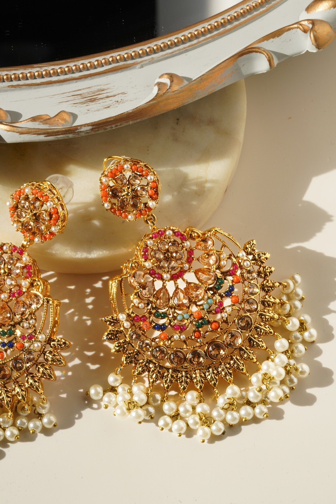 Inaya - Oversized Statement Earrings & Tikka Set Earrings & Tikka Set from Inaury