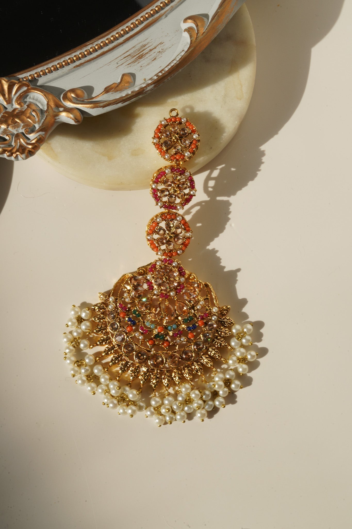 Inaya - Oversized Statement Earrings & Tikka Set Earrings & Tikka Set from Inaury