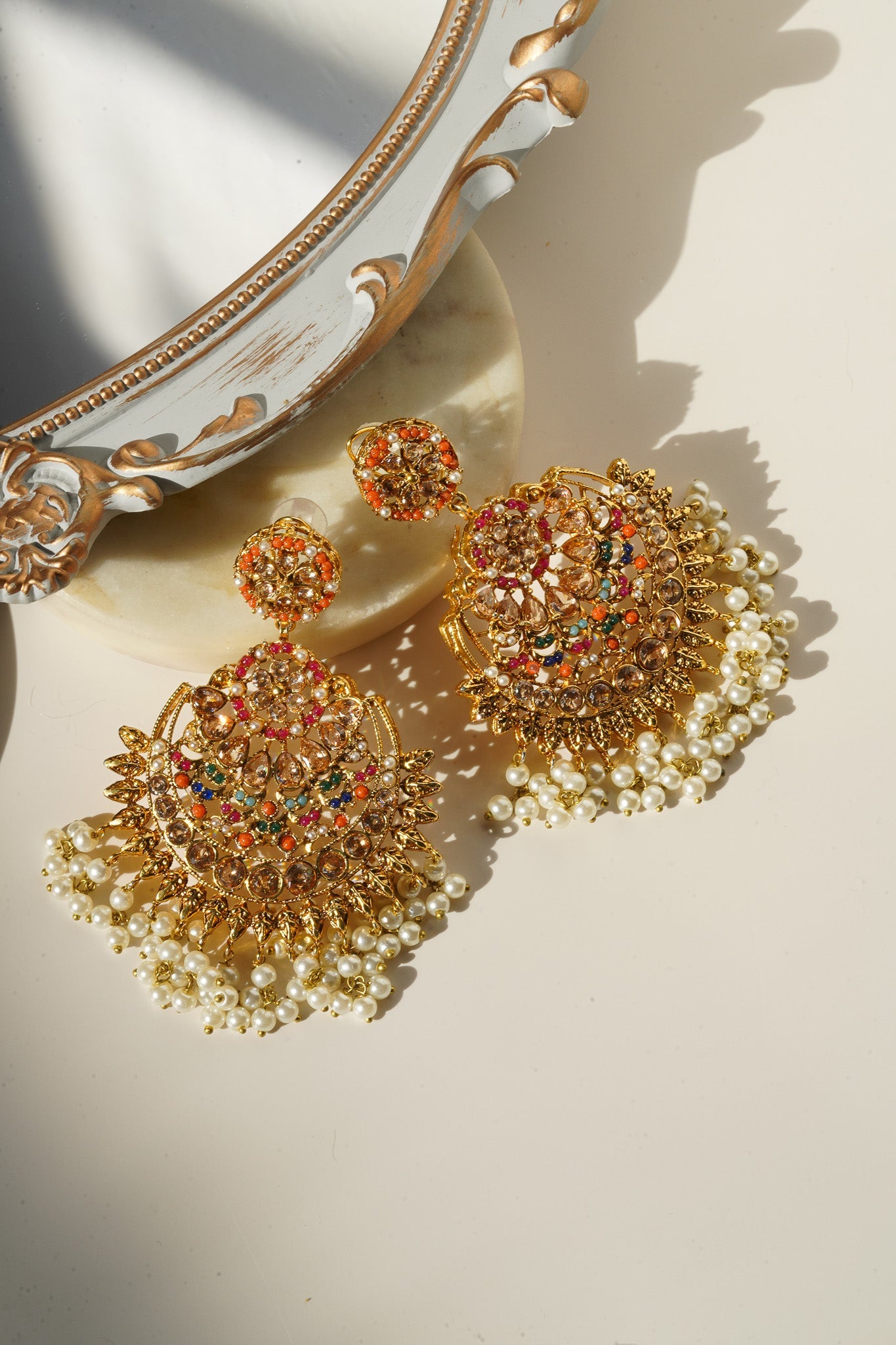 Inaya - Oversized Statement Earrings & Tikka Set Earrings & Tikka Set from Inaury