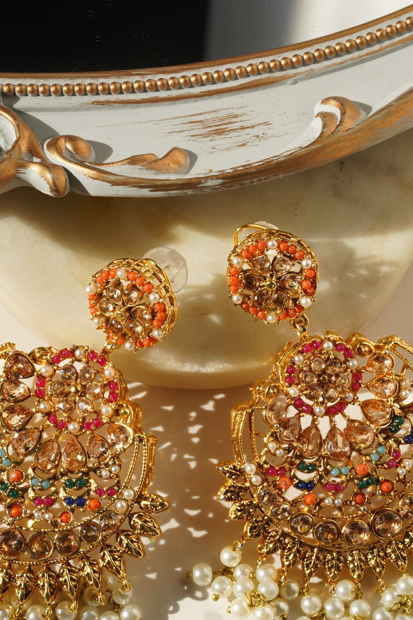 Inaya - Oversized Statement Earrings & Tikka Set Earrings & Tikka Set from Inaury