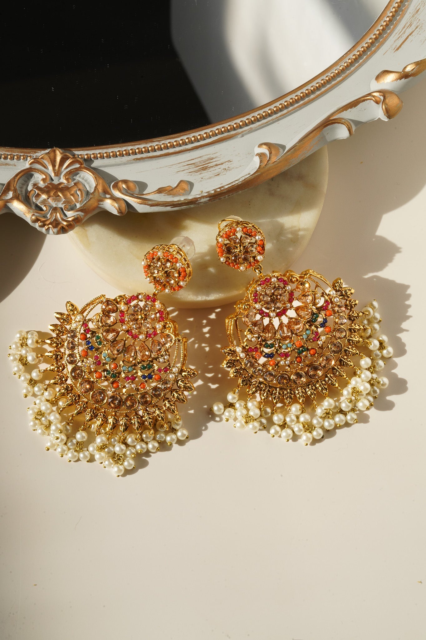 Inaya - Oversized Statement Earrings & Tikka Set Earrings & Tikka Set from Inaury