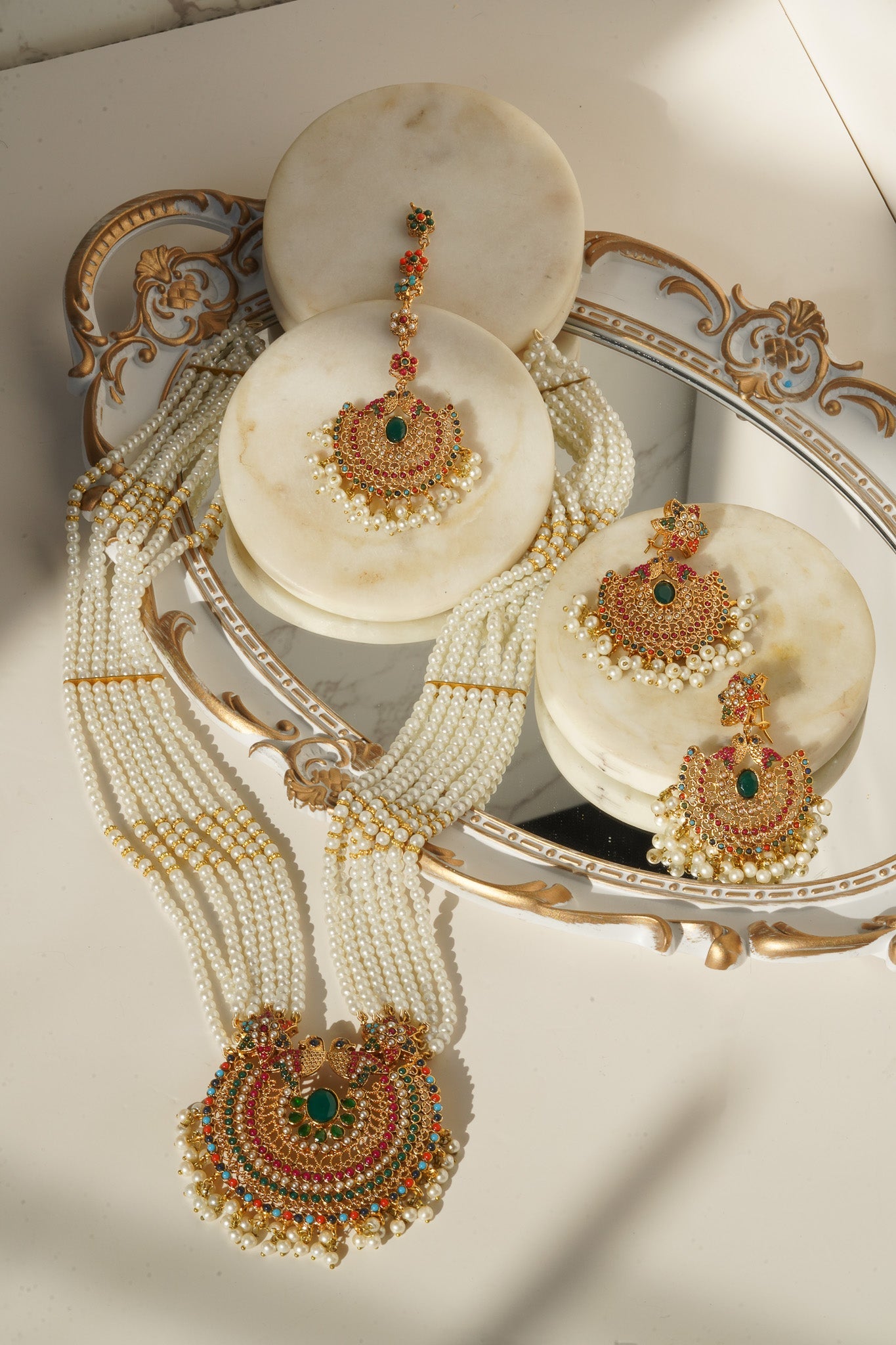 Inza - Mala Necklace & Tikka Set Long Necklace Set from Inaury