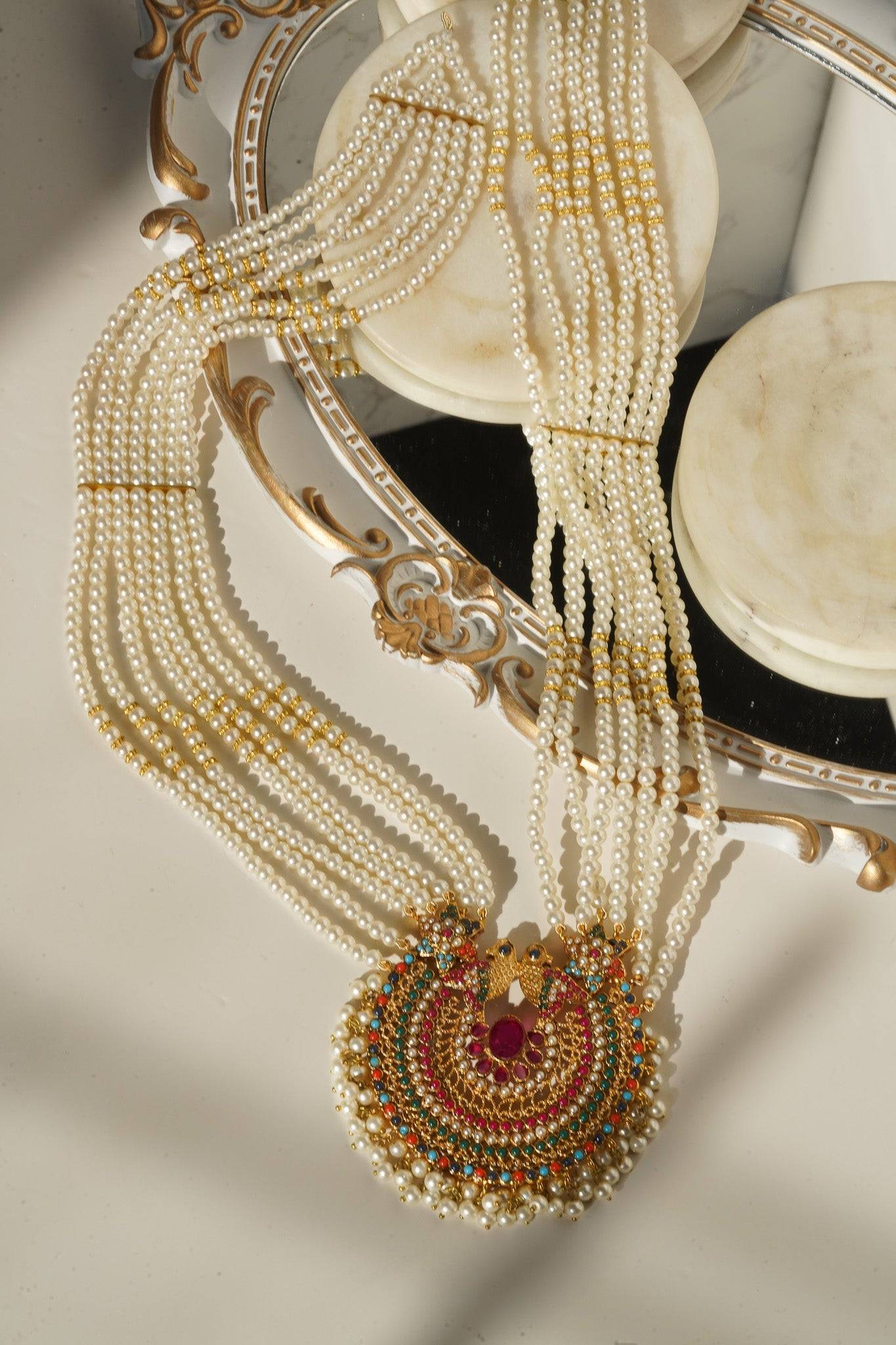 Inza - Mala Necklace & Tikka Set Long Necklace Set from Inaury