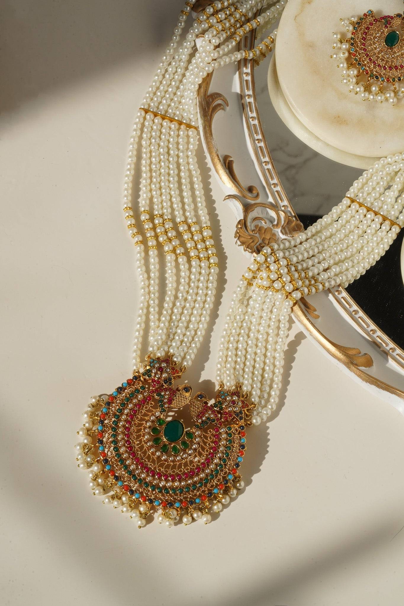 Inza - Mala Necklace & Tikka Set Long Necklace Set from Inaury