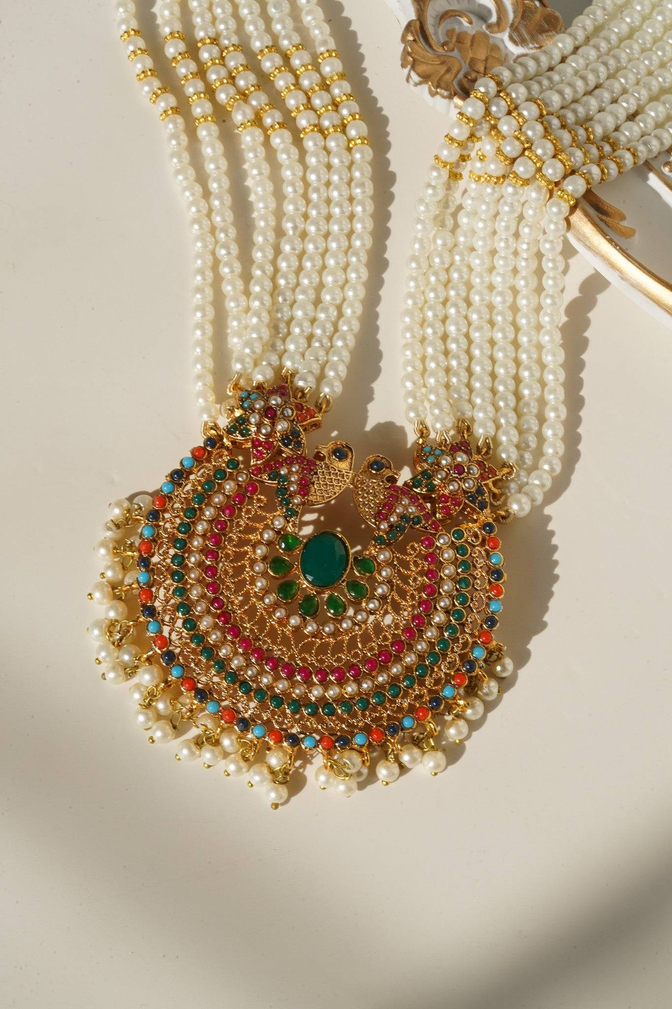 Inza - Mala Necklace & Tikka Set Long Necklace Set from Inaury