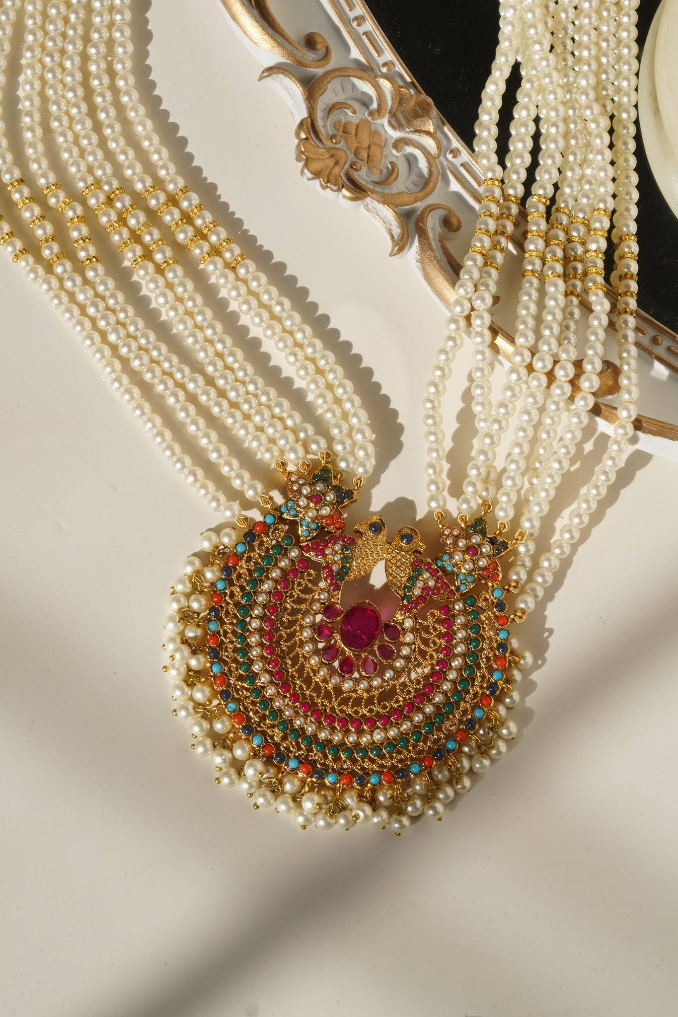 Inza - Mala Necklace & Tikka Set Long Necklace Set from Inaury