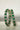Ishani Rhodium Plated & Green AD Bangle Bracelet - Rhodium plated with cushion-cut green and white AD stones, set of two elegant bangle bracelets.
