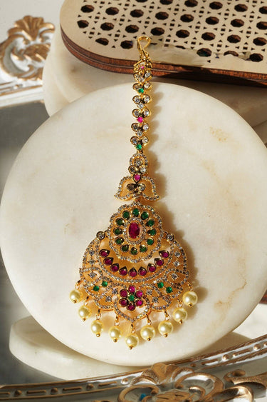 Jirisa - Gold AD Maang Tikka Maang Tikka from Inaury