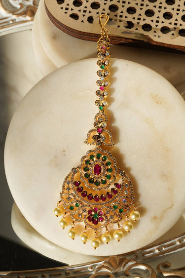 Jirisa - Gold AD Maang Tikka Maang Tikka from Inaury