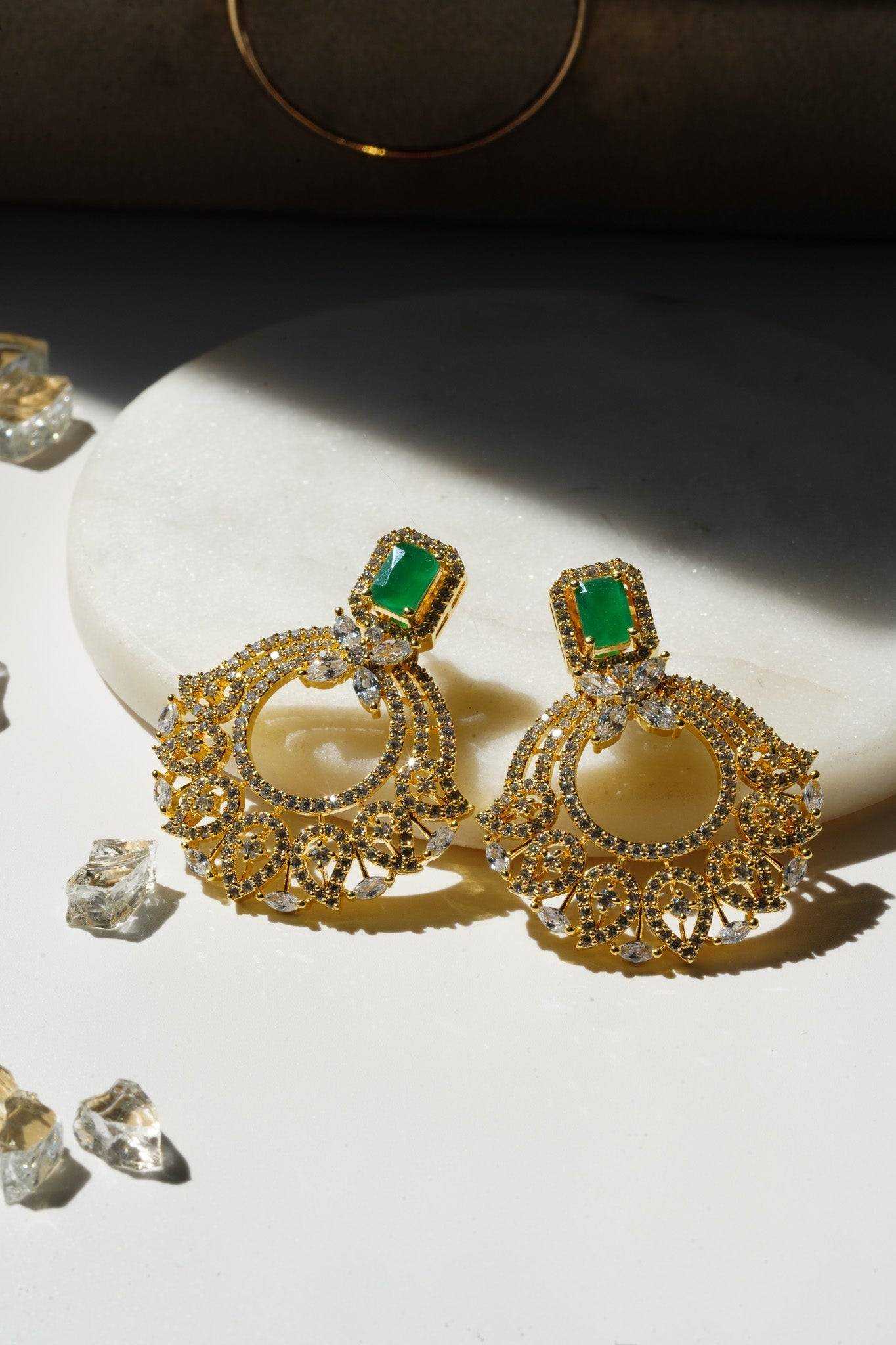 Mia - Dainty Chandbali Earrings Chandbali from Inaury